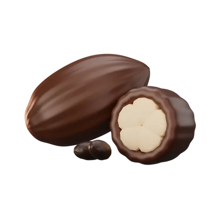 Fruta del cacao  3D Icon