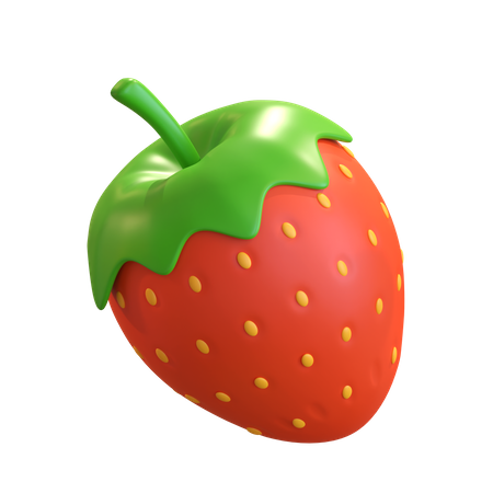 Fruta de fresa  3D Illustration