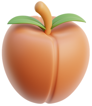 Fruta melocotón  3D Icon