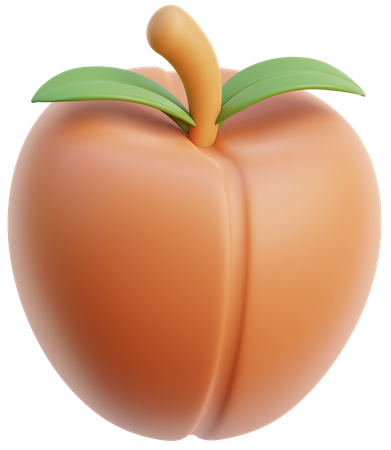 Fruta pêssego  3D Icon