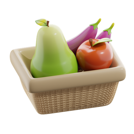 Frutas e vegetais  3D Icon