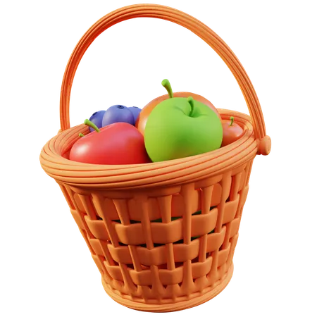 Frutas en canasta  3D Icon