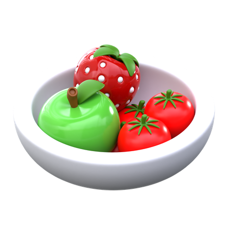 Tazón de frutas  3D Icon