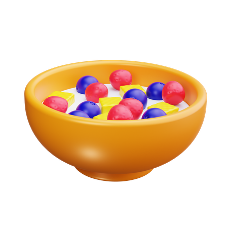 Tazón de frutas  3D Icon