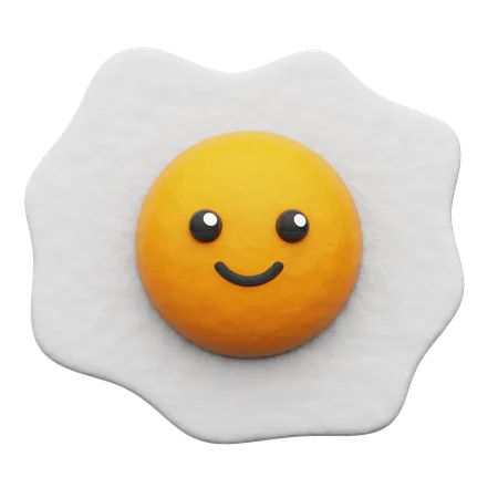 Fry Egg  3D Icon