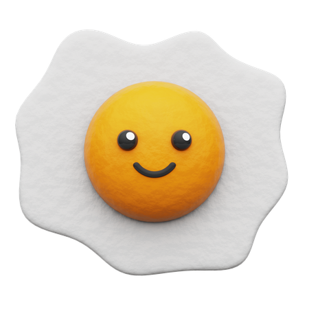 Fry Egg  3D Icon