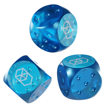 Ftm Glass Dice Crypto  3D Icon