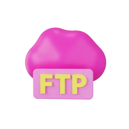Ftp Cloud  3D Icon