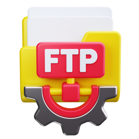 FTP 연결  3D Icon