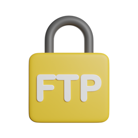 Ftp Lock  3D Icon