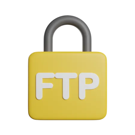 Ftp Lock  3D Icon