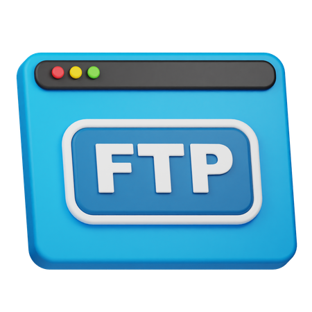 FTP 웹사이트  3D Icon