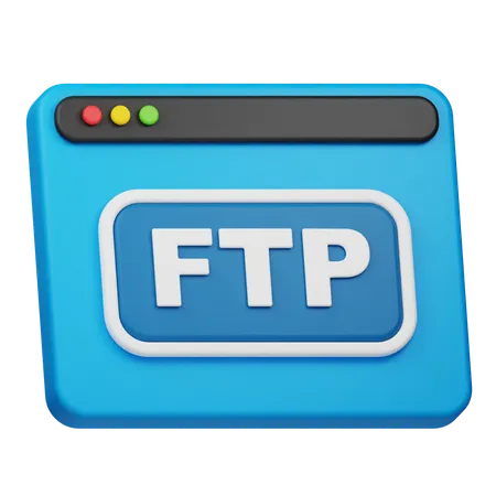 FTP 웹사이트  3D Icon