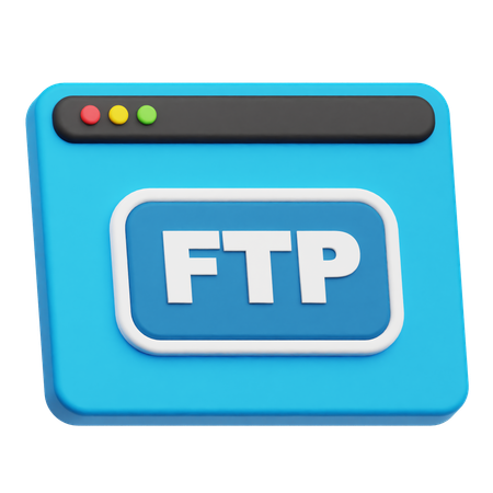 Ftp 웹사이트  3D Icon
