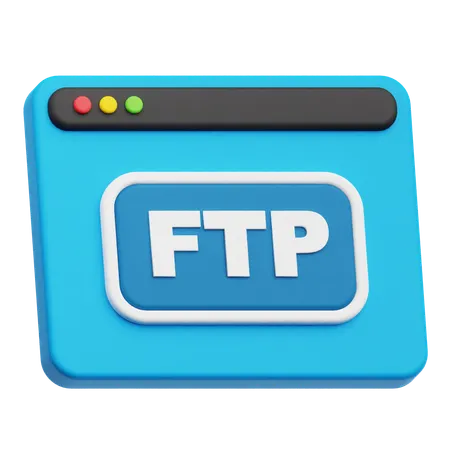 Ftp 웹사이트  3D Icon