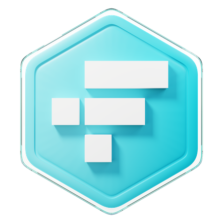 FTX Token (FTT) Badge  3D Illustration