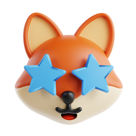 Fuchs-Startgesicht-Emoji  3D Icon