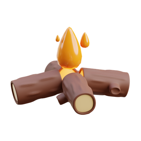 Fuego de huesos  3D Icon