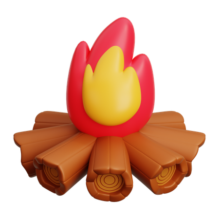 Fuego de huesos  3D Icon