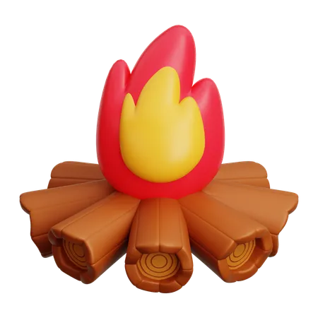 Fuego de huesos  3D Icon