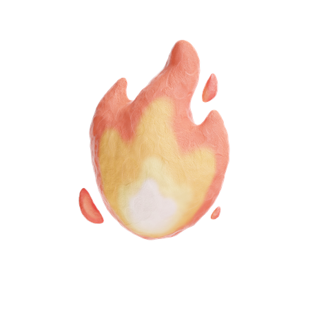 Emoji de fuego  3D Logo