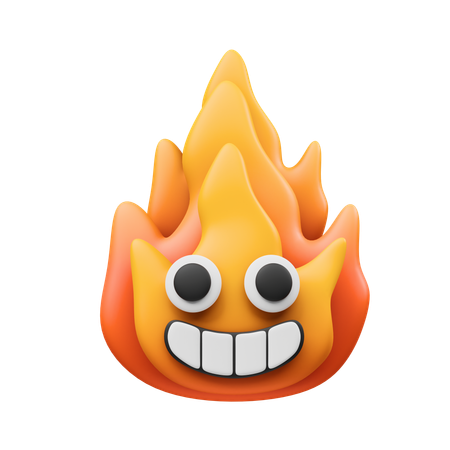 Fuego feliz  3D Icon