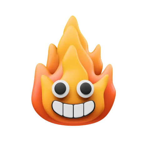 Fuego feliz  3D Icon