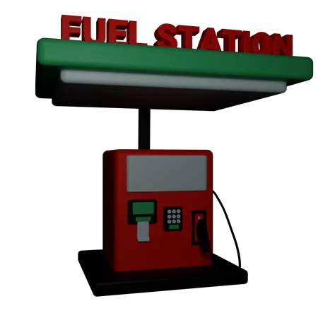 Fuel Station  3D Icon