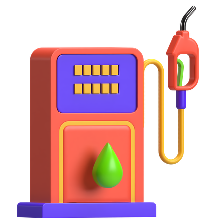 Fuel Station Location  3D Icon