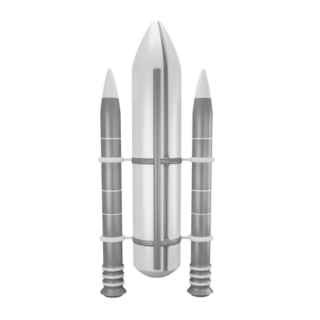 Fuel tank with boosters  3D Icon