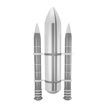 Fuel tank with boosters  3D Illustration