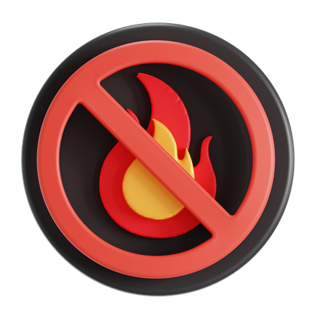 Ninguna fuente de fuego  3D Icon