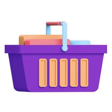 Full Basket  3D Illustration