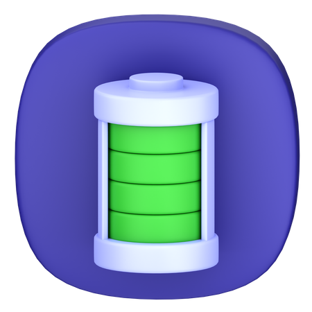 Full Battery  3D Icon