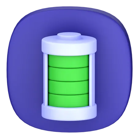 Full Battery  3D Icon