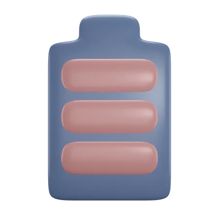 Full Battery  3D Icon