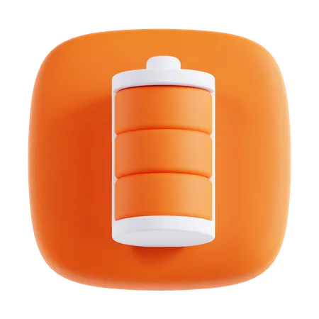 Full Battery  3D Icon