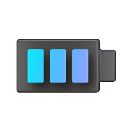 Full Battery  3D Illustration