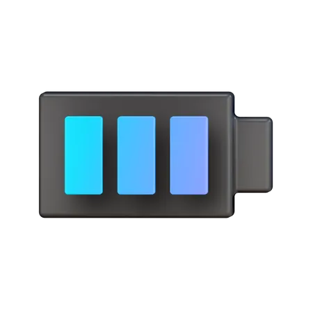 Full Battery  3D Illustration