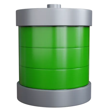 3 D Rendering Full Battery Isolated 3D Icon