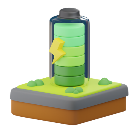 Full Battery  3D Illustration
