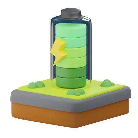 Full Battery  3D Illustration
