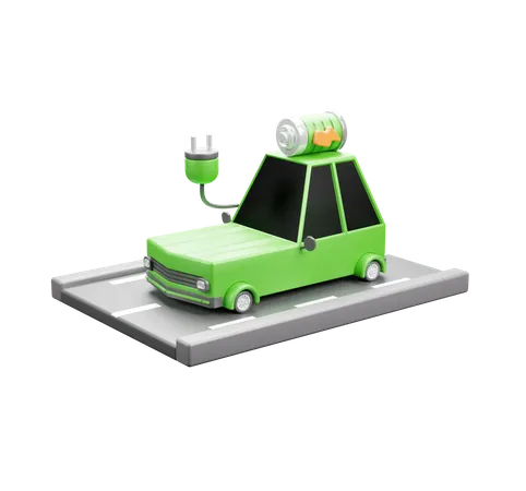 Full Car Battery  3D Icon