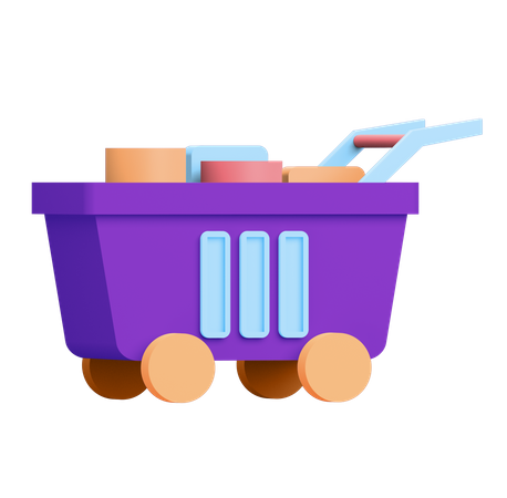 Full Cart  3D Illustration