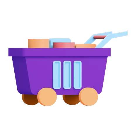 Full Cart  3D Illustration