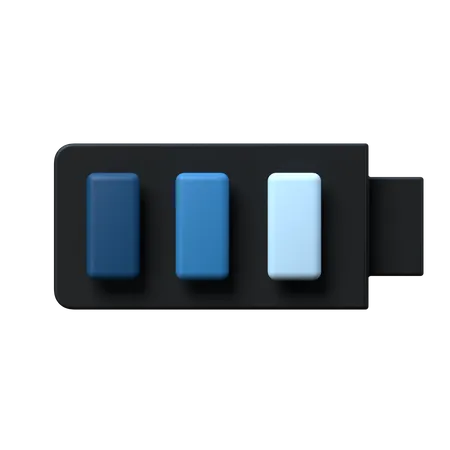 Full Charged Battery  3D Icon