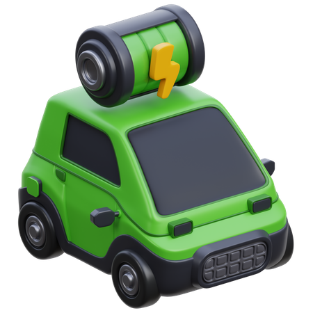 Full Electric Car Battery  3D Icon