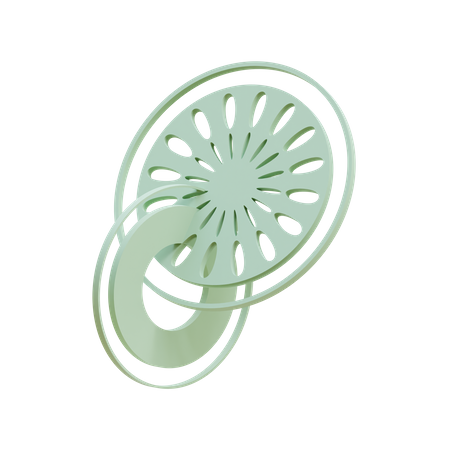 Full Lime Discs  3D Icon