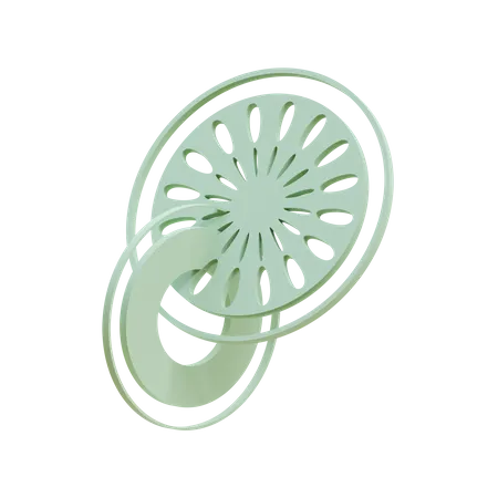 Full Lime Discs  3D Icon