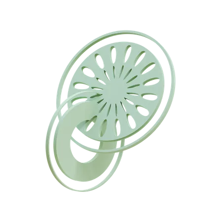 Full Lime Discs 3D Icon